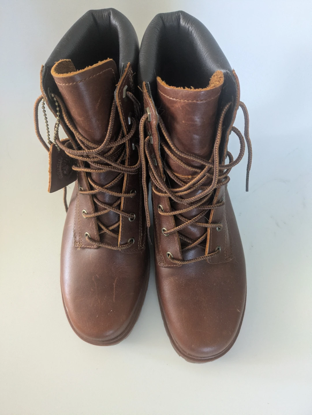 Timberland Classic Brown Leather Lace-Up Boots - Size 7 1/2