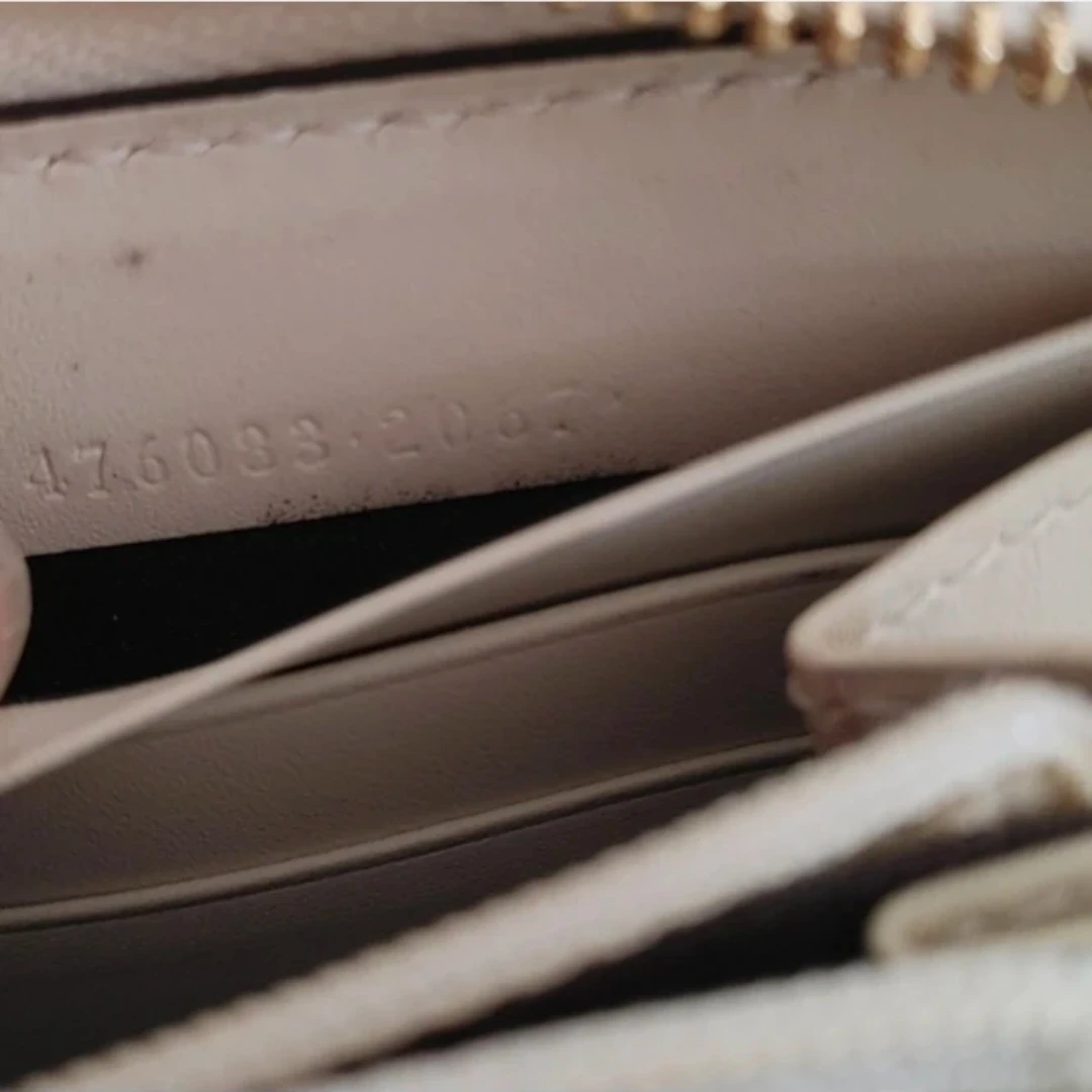Gucci Sylvie Cream Leather and Stripe Wallet - photo 5