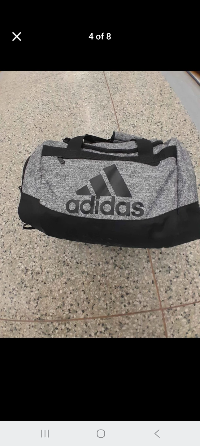 Adidas Grey Duffel Bag Portable Size - photo 4