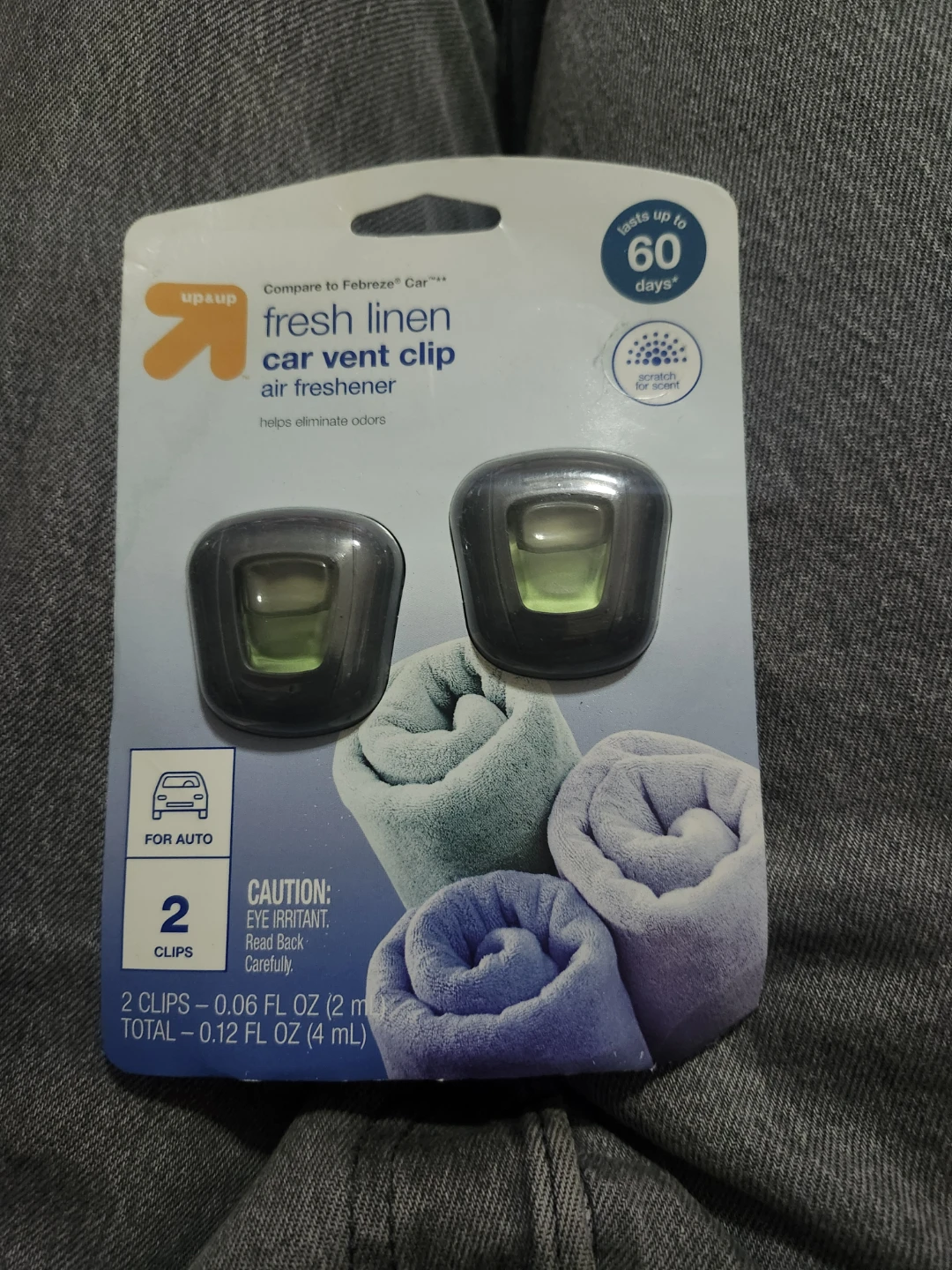Up & Up Fresh Linen Car Vent Clips (2 Count)