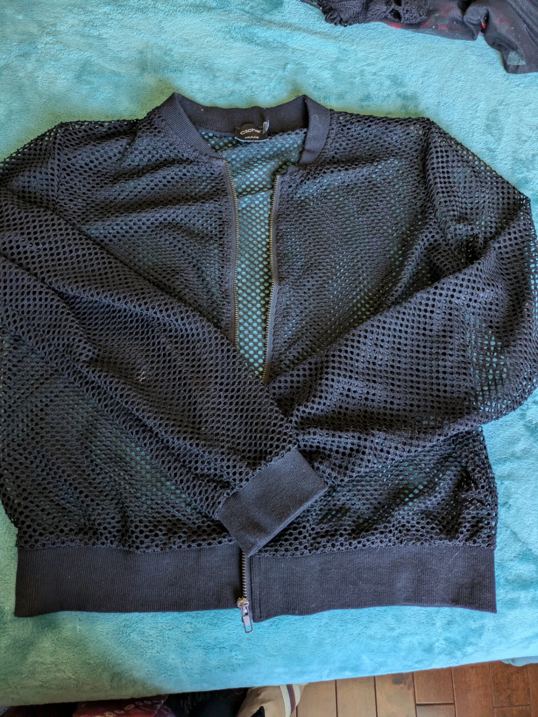Cliche Couture Mesh Bomber Jacket