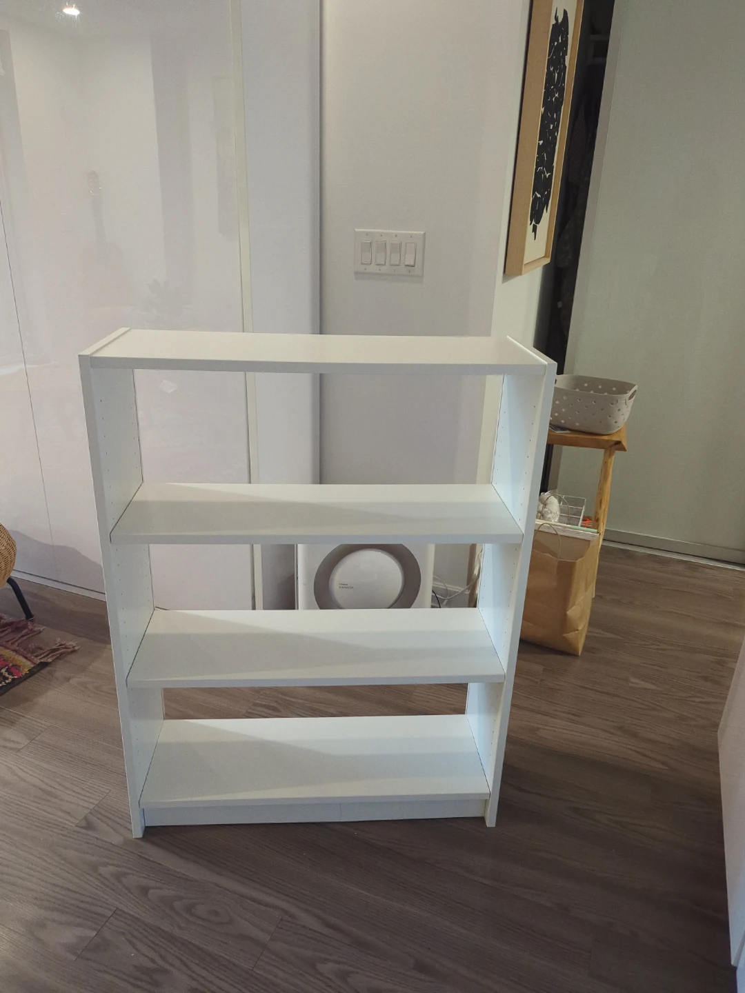 White 4-Shelf Bookshelf