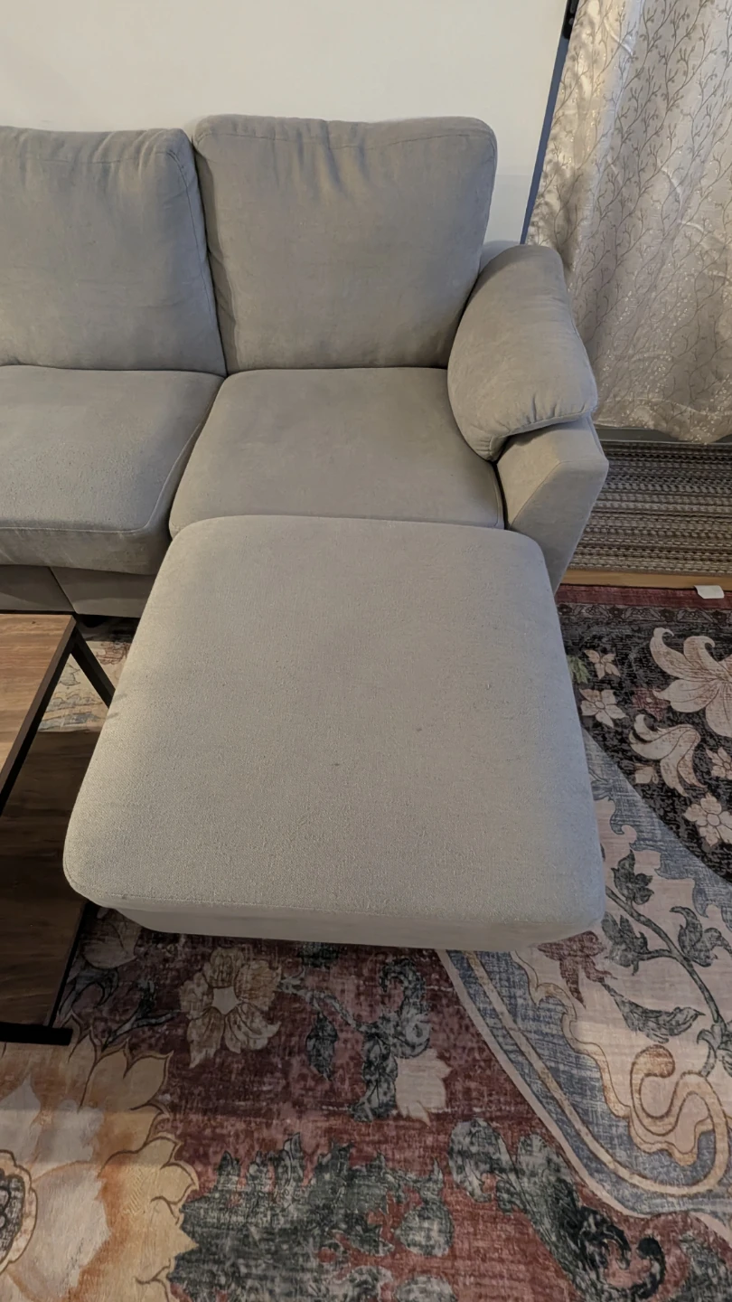 Grey 3-Seater Sofa with Ottoman (with storage)– Great Condition - photo 4