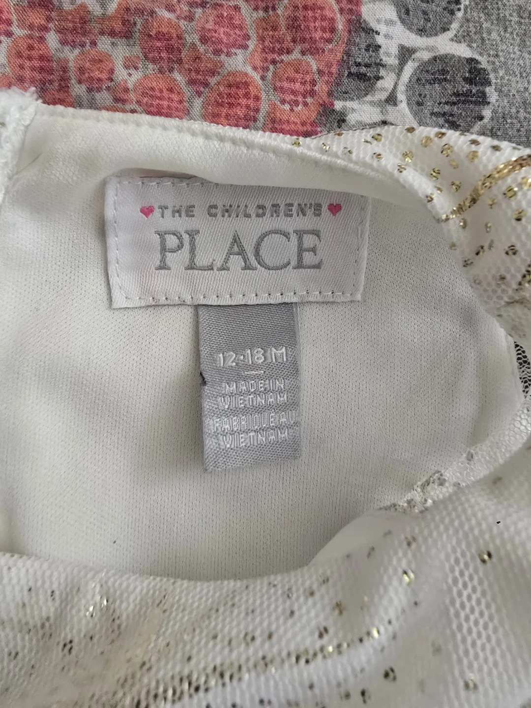 ⚽️ The Children's Place White Gold Star Dress - photo 2