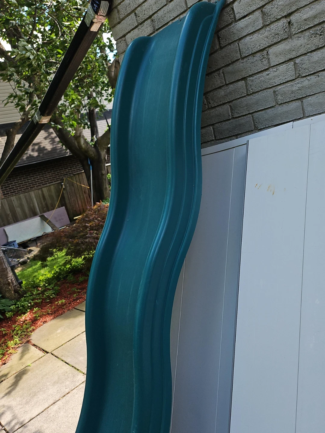 Green Plastic Playground Slide - photo 2