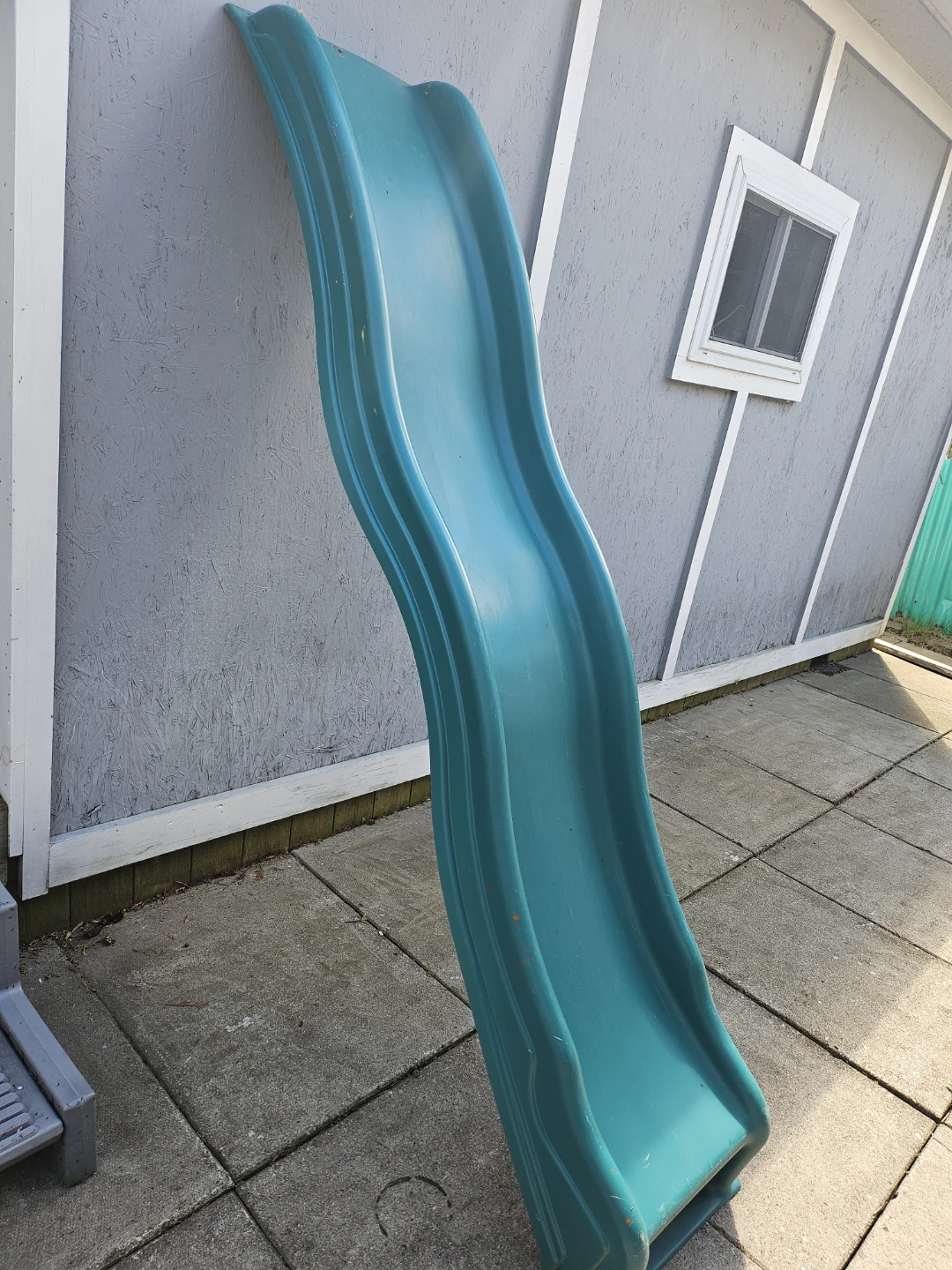 Green Plastic Playground Slide - photo 3