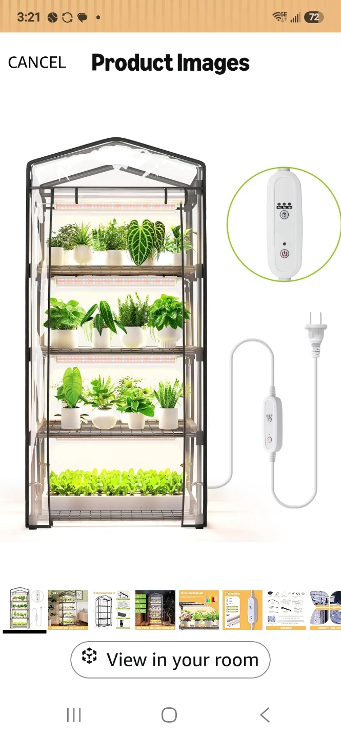 4 Tier Indoor Greenhouse with Grow Light - photo 3
