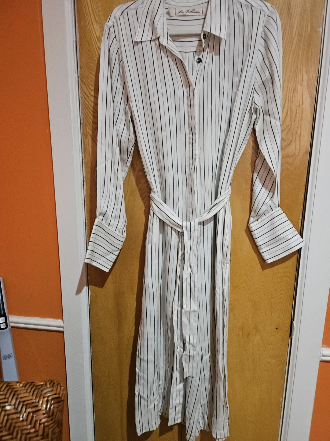 La Boheme Striped Jumpsuit with Belt - photo 2