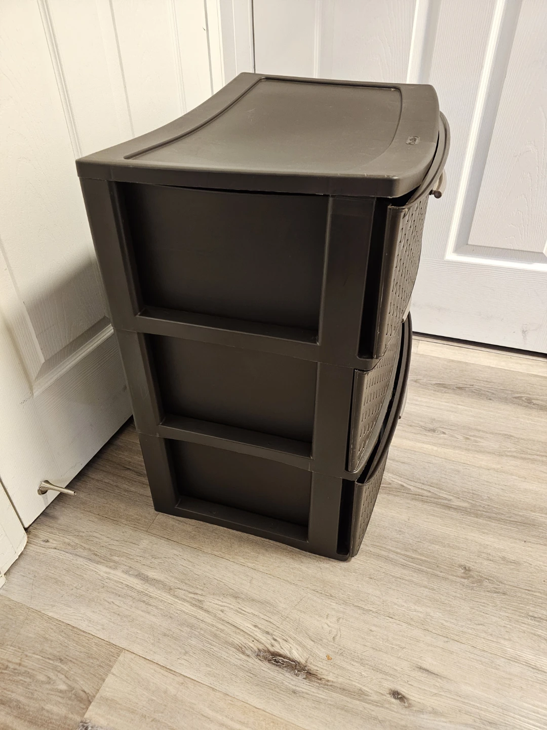 Brown 3-Drawer Plastic Storage Unit - photo 2