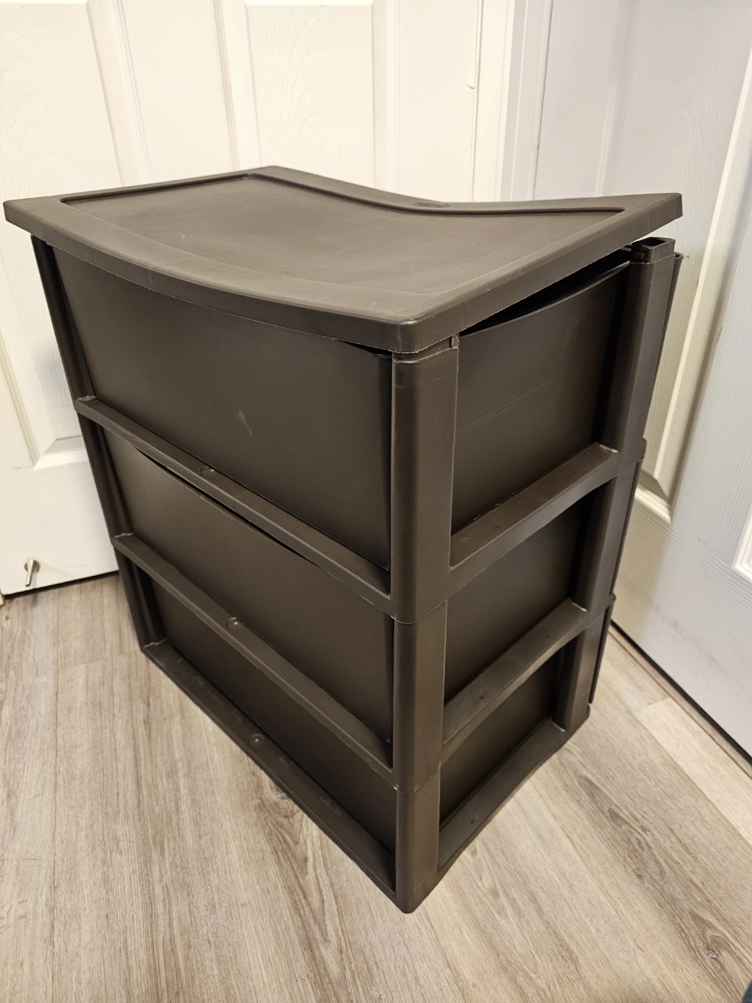 Brown 3-Drawer Plastic Storage Unit - photo 4