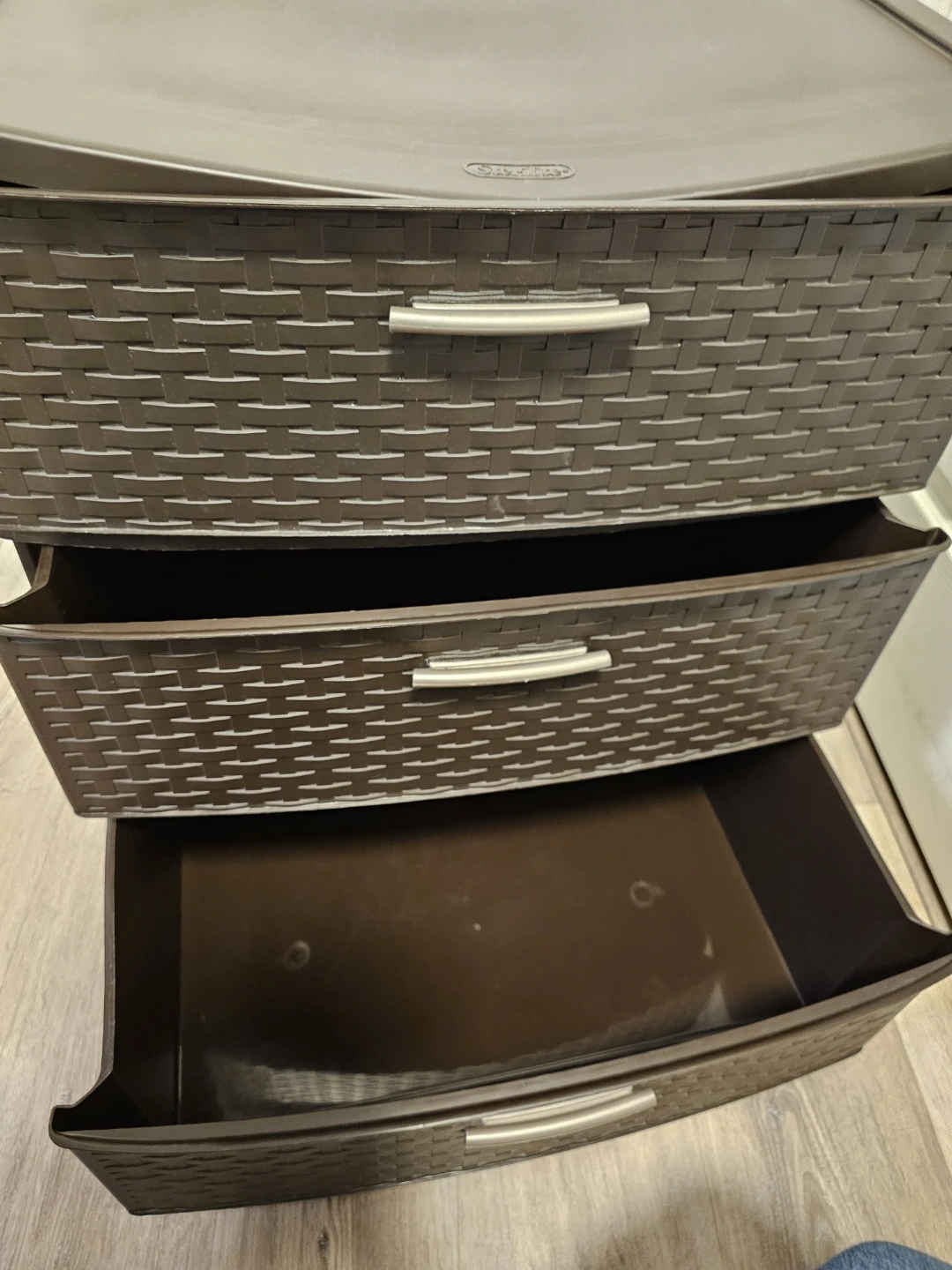 Brown 3-Drawer Plastic Storage Unit - photo 5