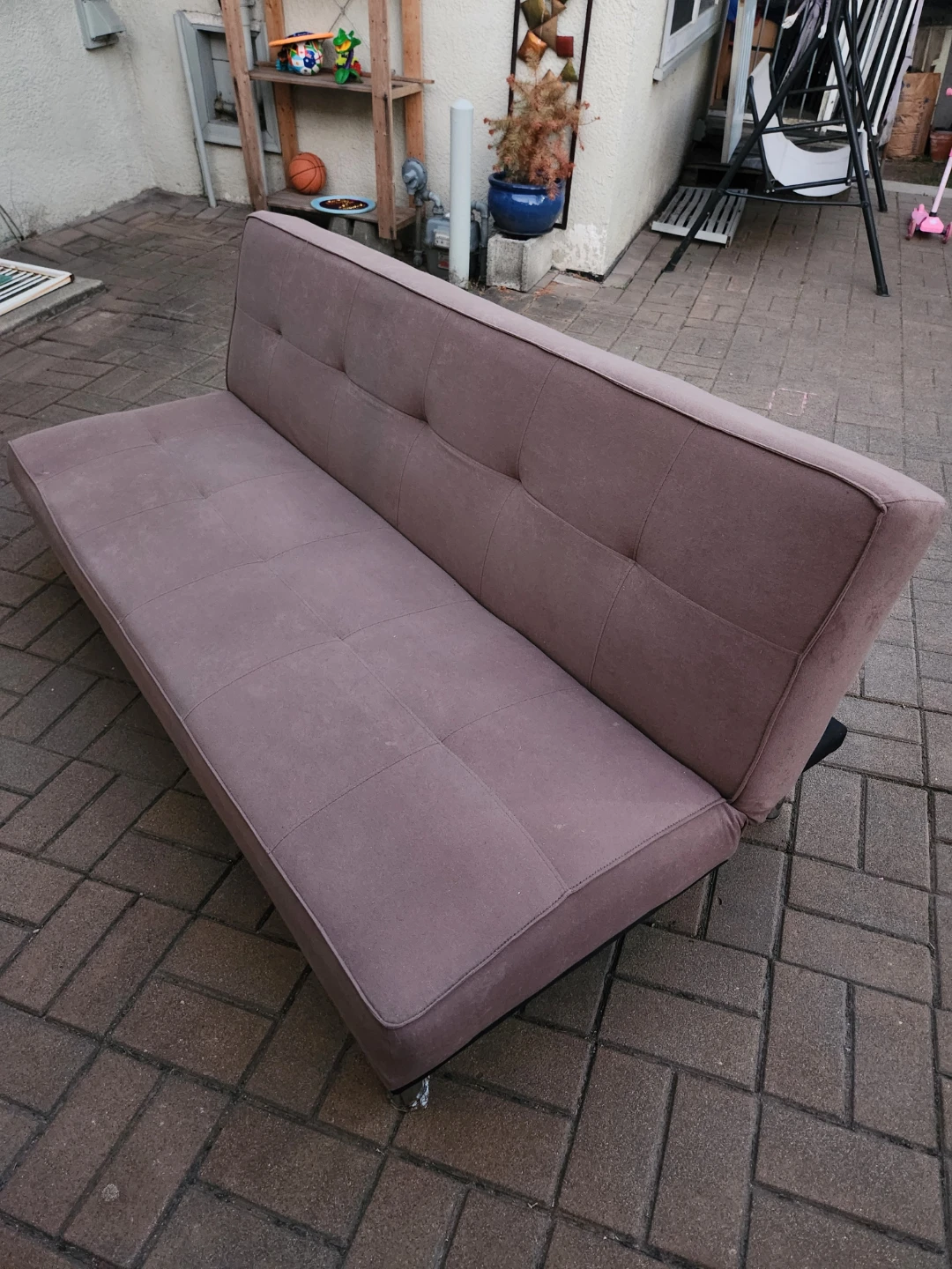 Brown Futon Sofa Bed - photo 2