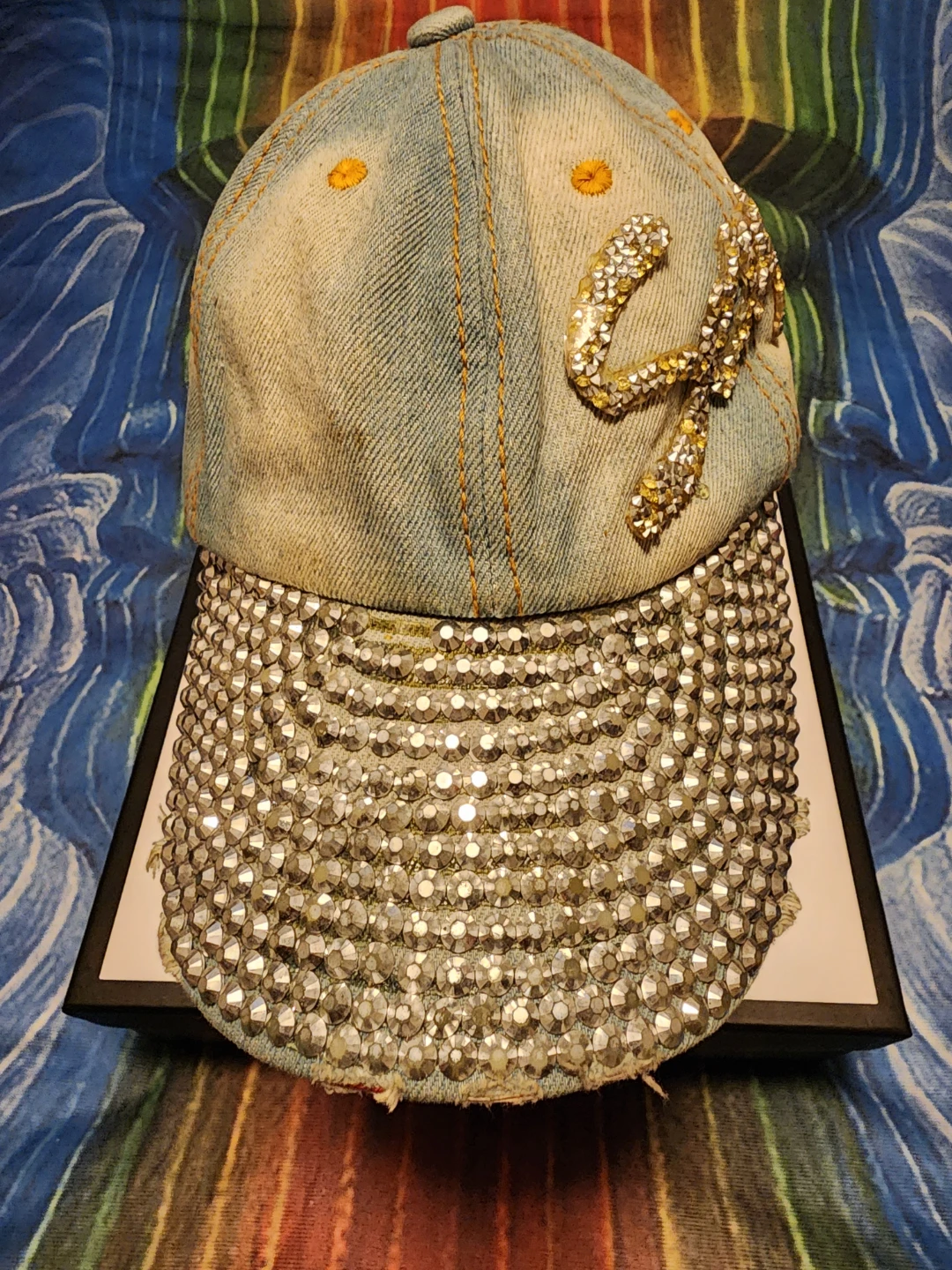 Sparkly Denim Baseball Cap - photo 2