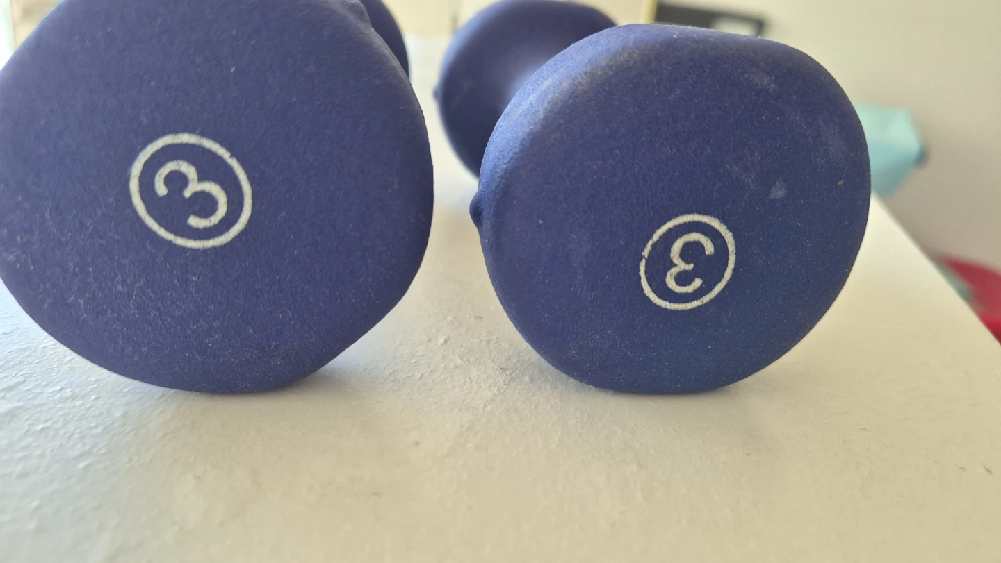 Pair of 3lb Dumbbells - Blue - photo 3