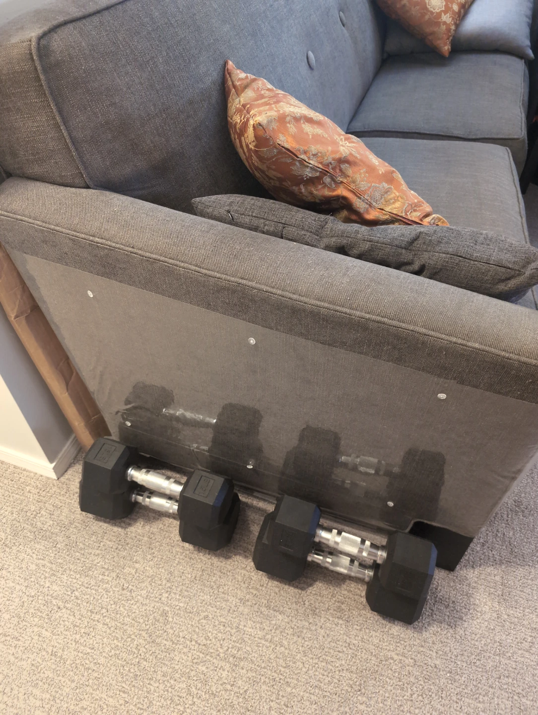 Grey Sofa with Accent Pillows - photo 5