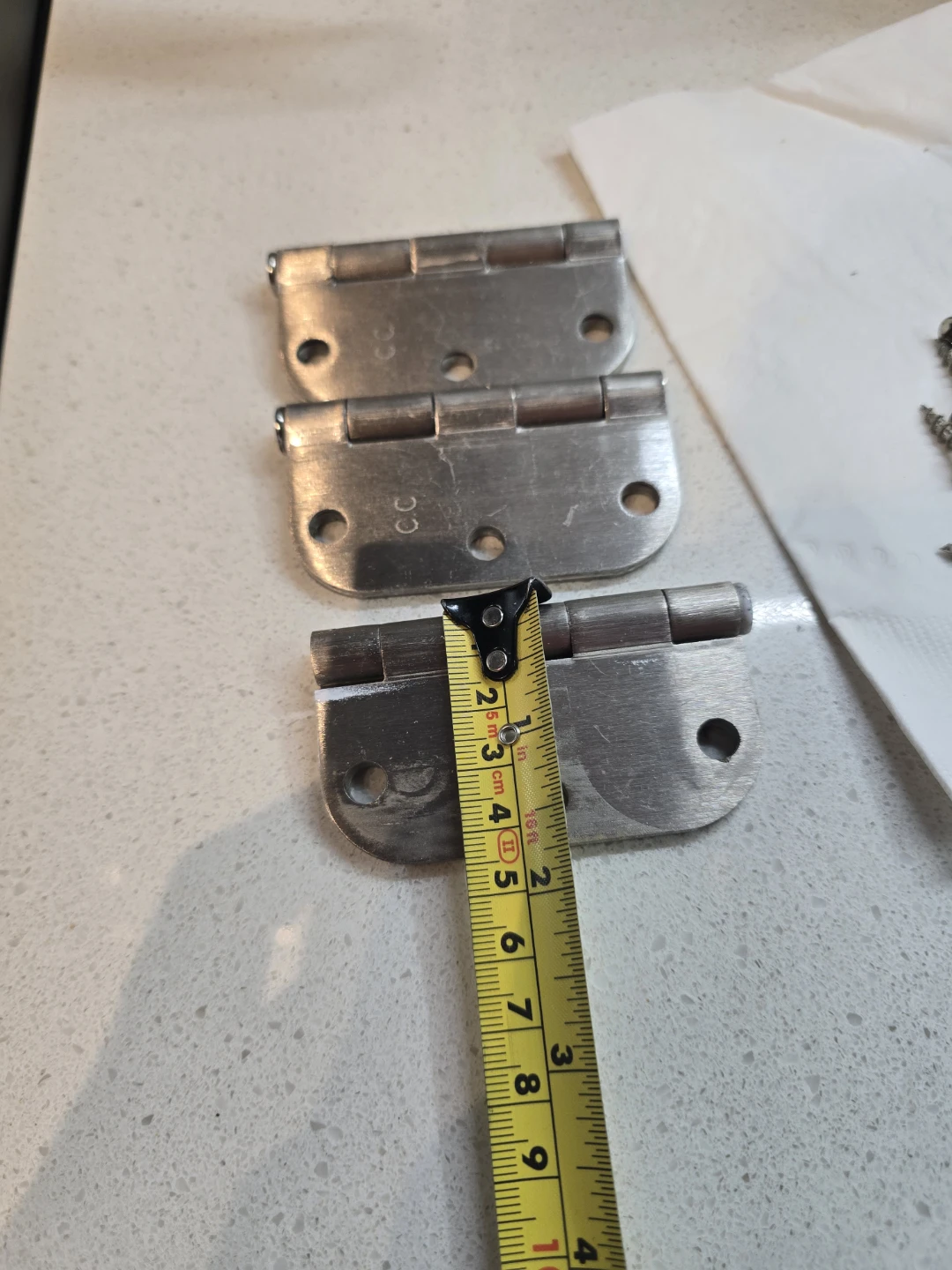 3x Silver Door Hinges - photo 3