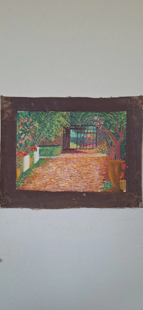 Small Impressionist Garden Painting