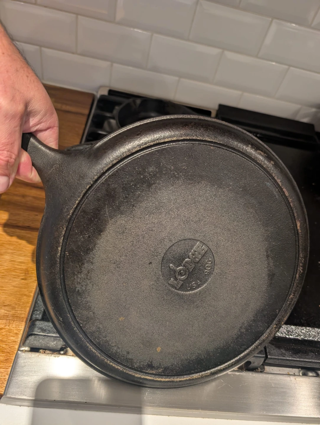 Cast iron pans - frying pan & Lodge Griddle & - photo 4