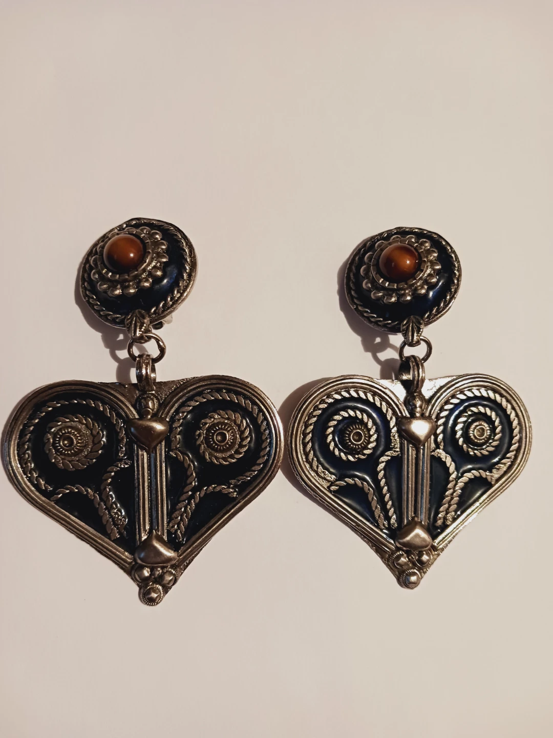 New !! Large Statement ❤️Heart Dangle Earrings - photo 2