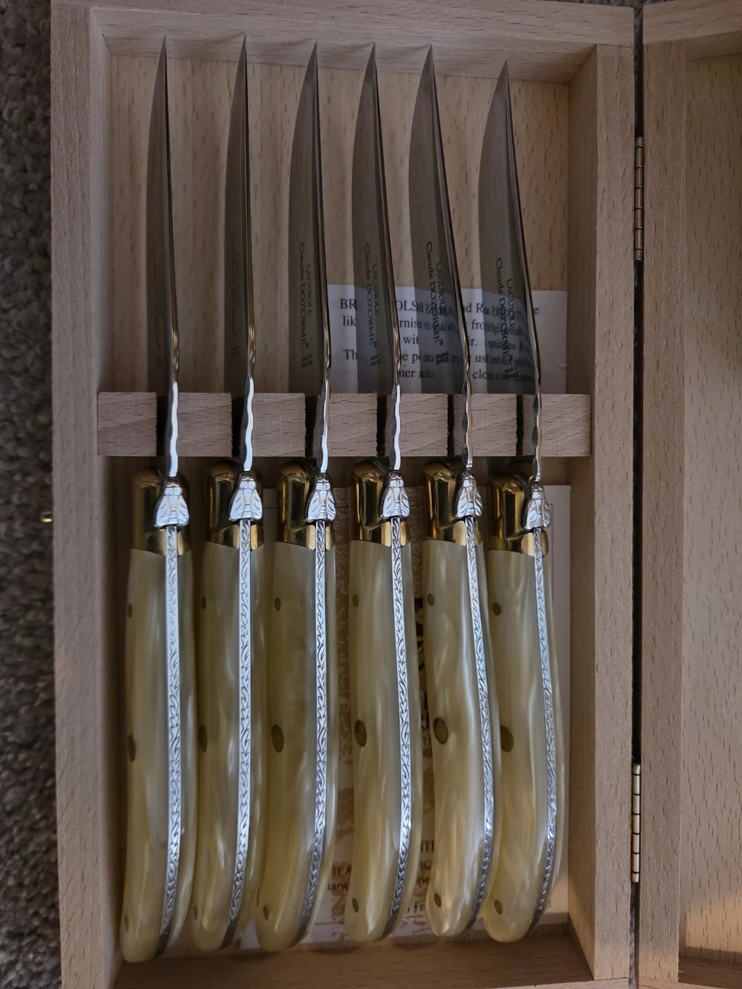 ⚽️Claude Dozorme Laguiole Steak Knives Set - photo 2