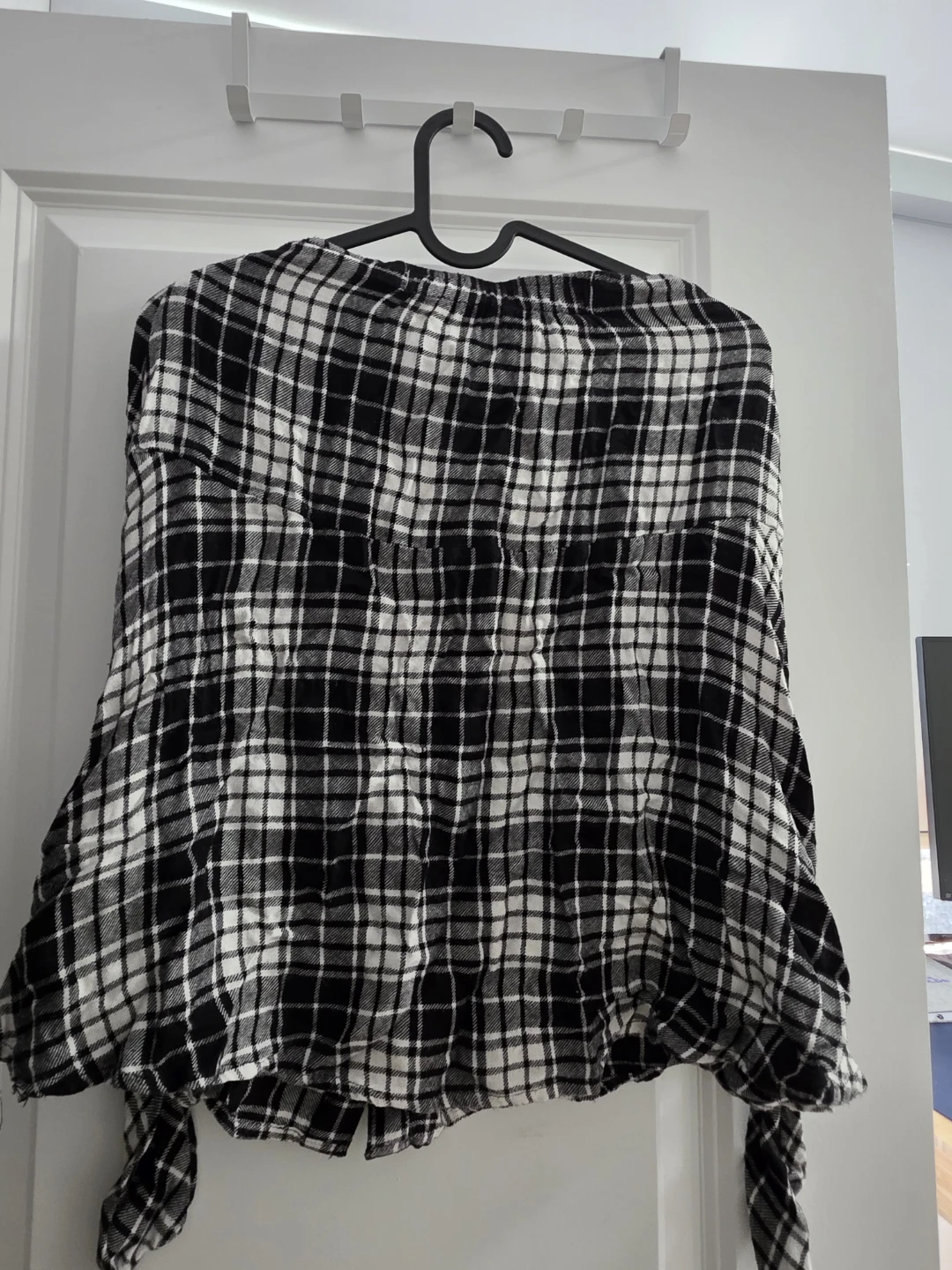 Checkered black and white skirt - photo 4
