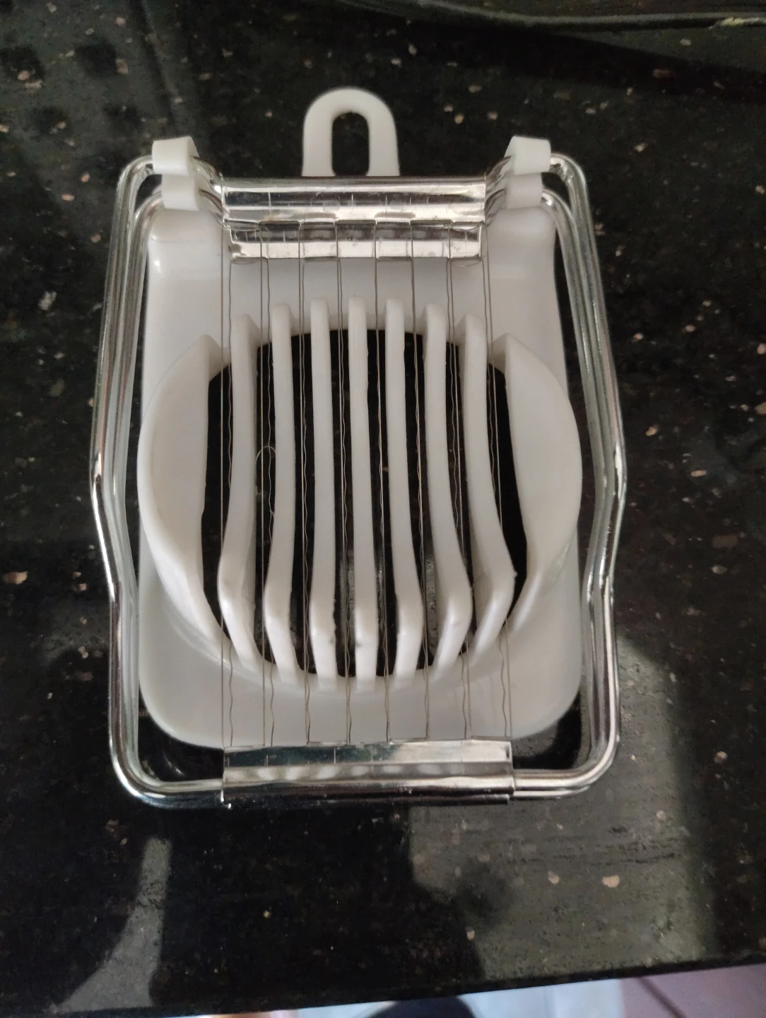 White and Chrome Egg Slicer