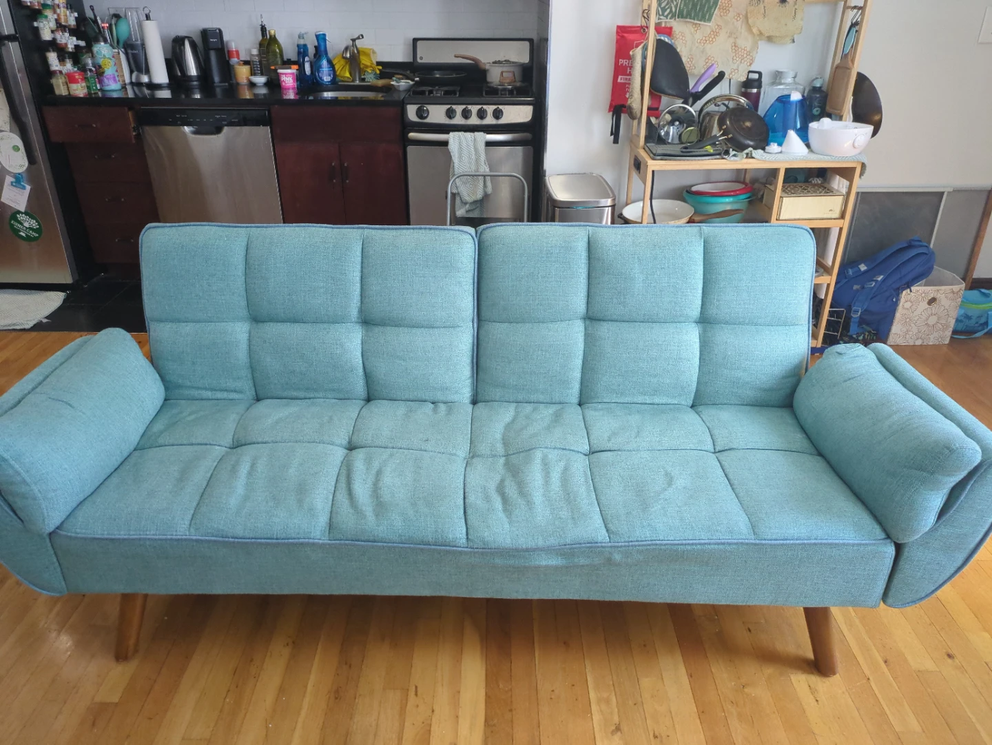 Teal Fold-Out couch