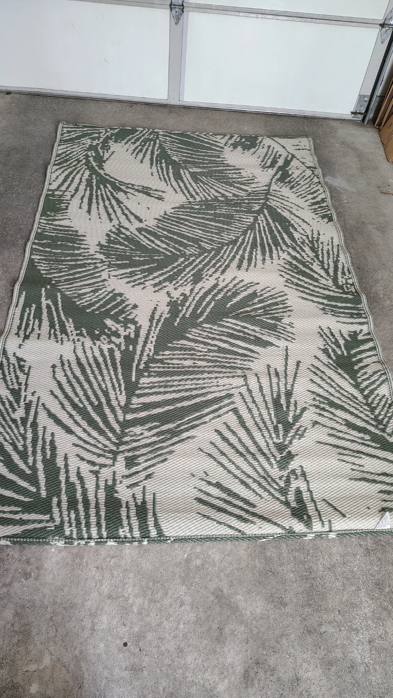 Outdoor Rug with Leaf Pattern ⚽ - photo 2