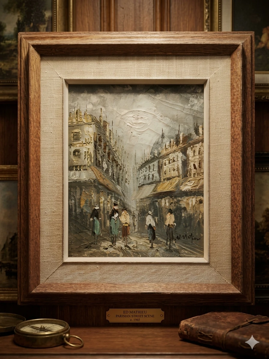 Ed Mathieu Parisian Street Scene Painting