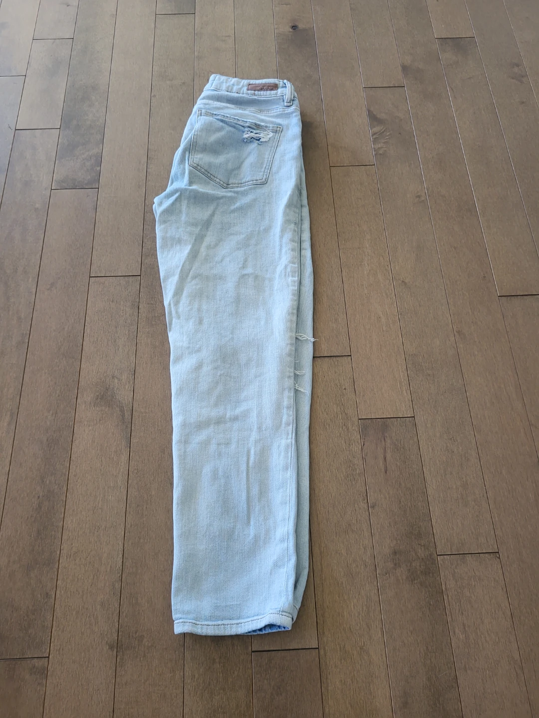 Light Wash Distressed Mom Jeans - photo 2