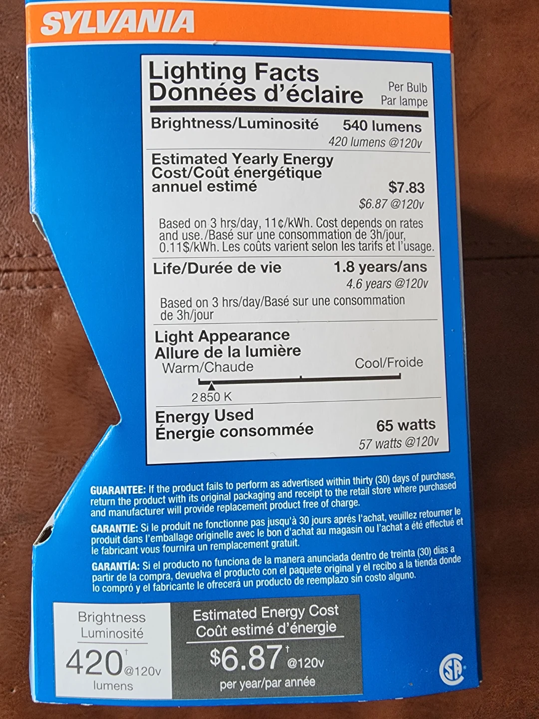 Sylvania 65W Flood 130V BR30 Light Bulb - photo 2