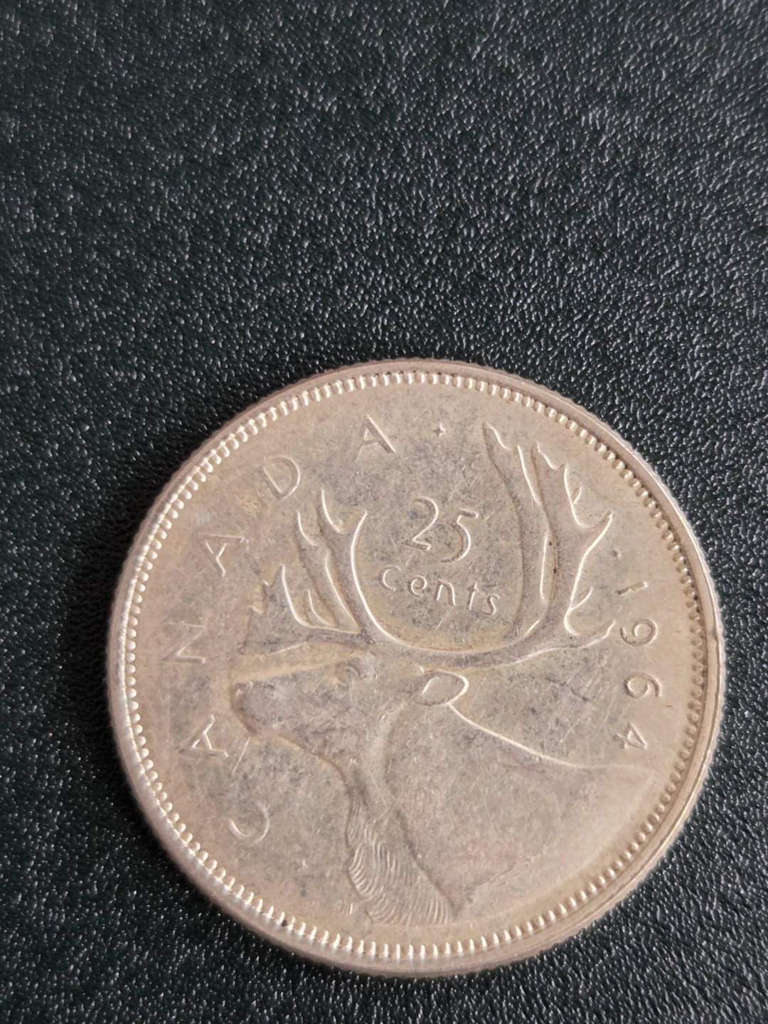 1964 Canada 25 Cents Coin Silver - photo 2