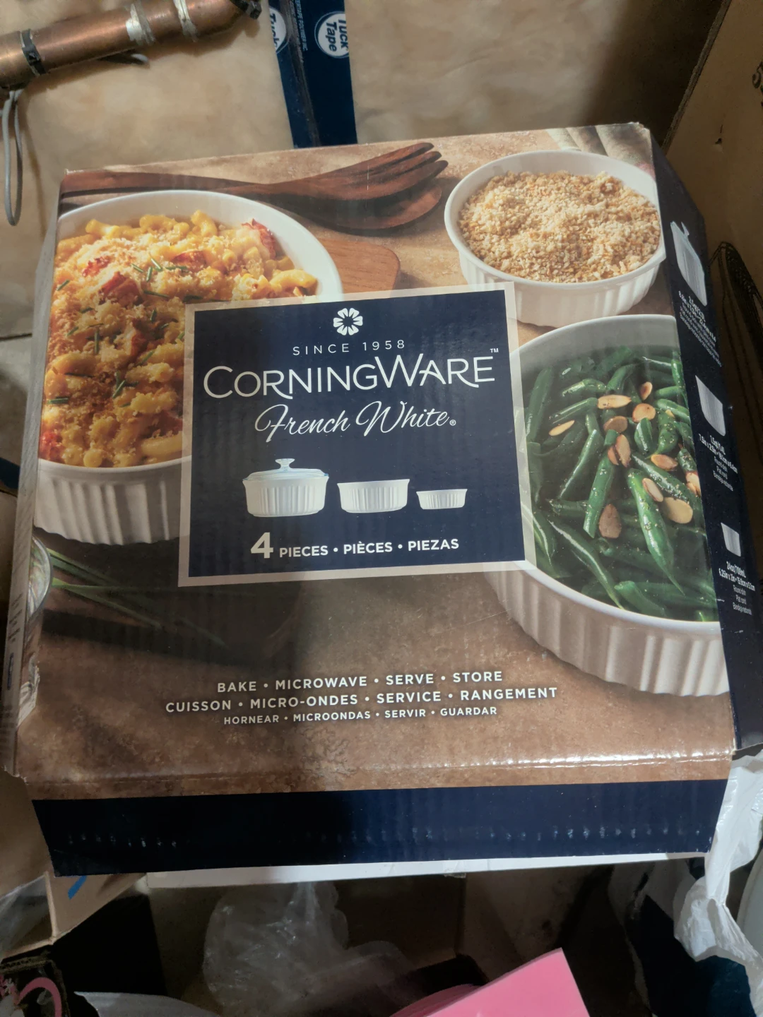 CorningWare French White 4-Piece Bakeware Set
