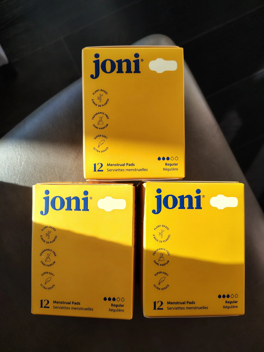 ✨ New & Sealed: Joni Organic Regular Pads Bundle (3 x 12 Count)