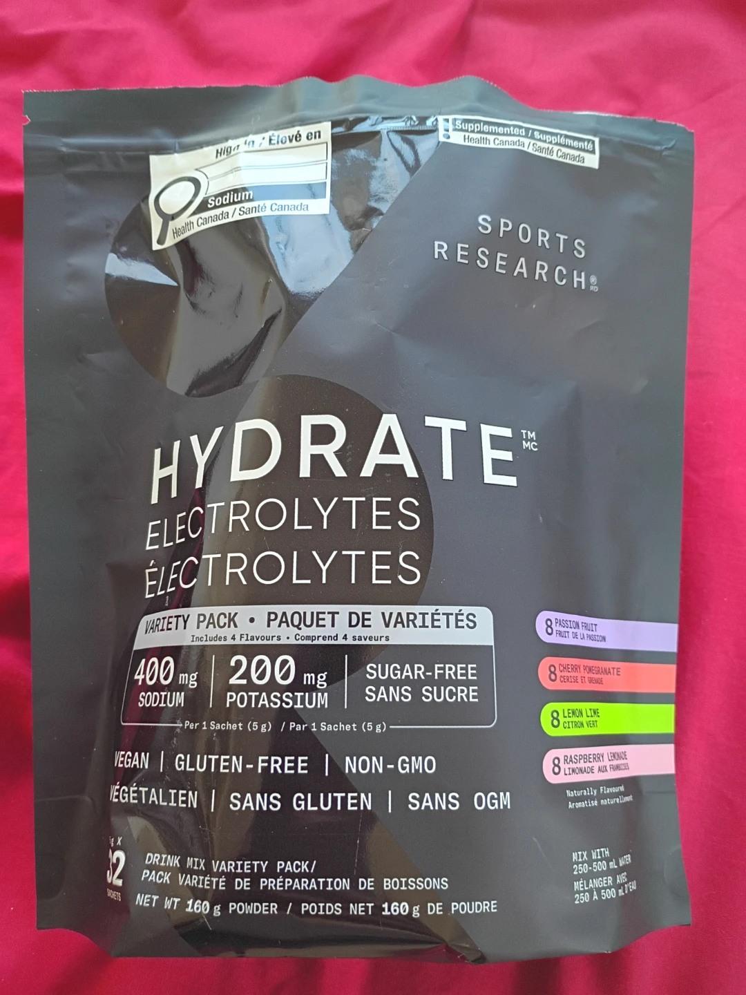 Sports Research Hydrate Electrolytes Variety Pack (160g)