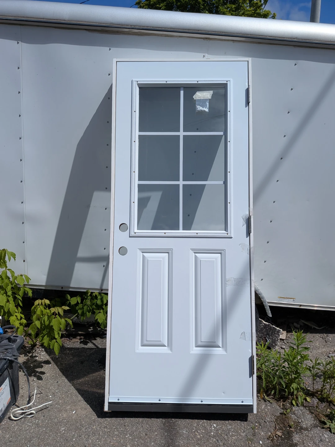 32x80 Steel white door w/glass lite L-swing - photo 2