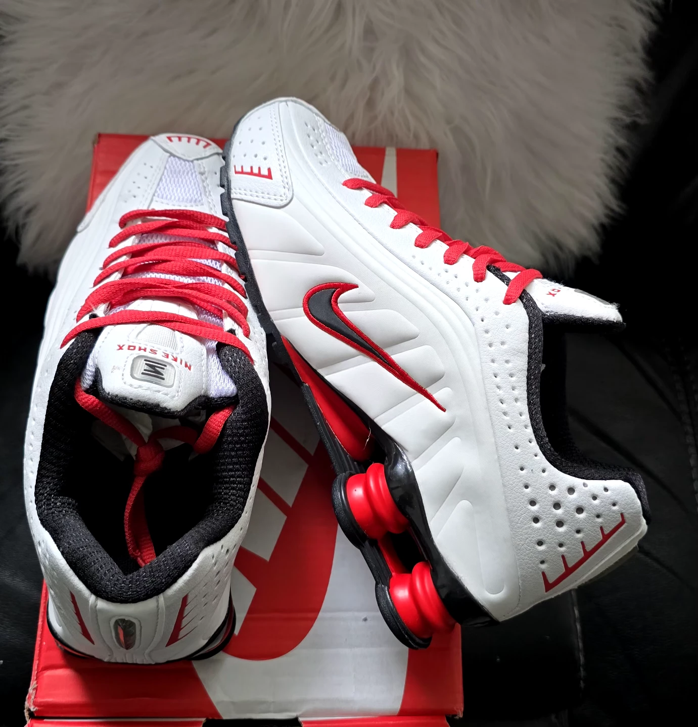 Brand new Nike Shox White Red for sale - photo 3