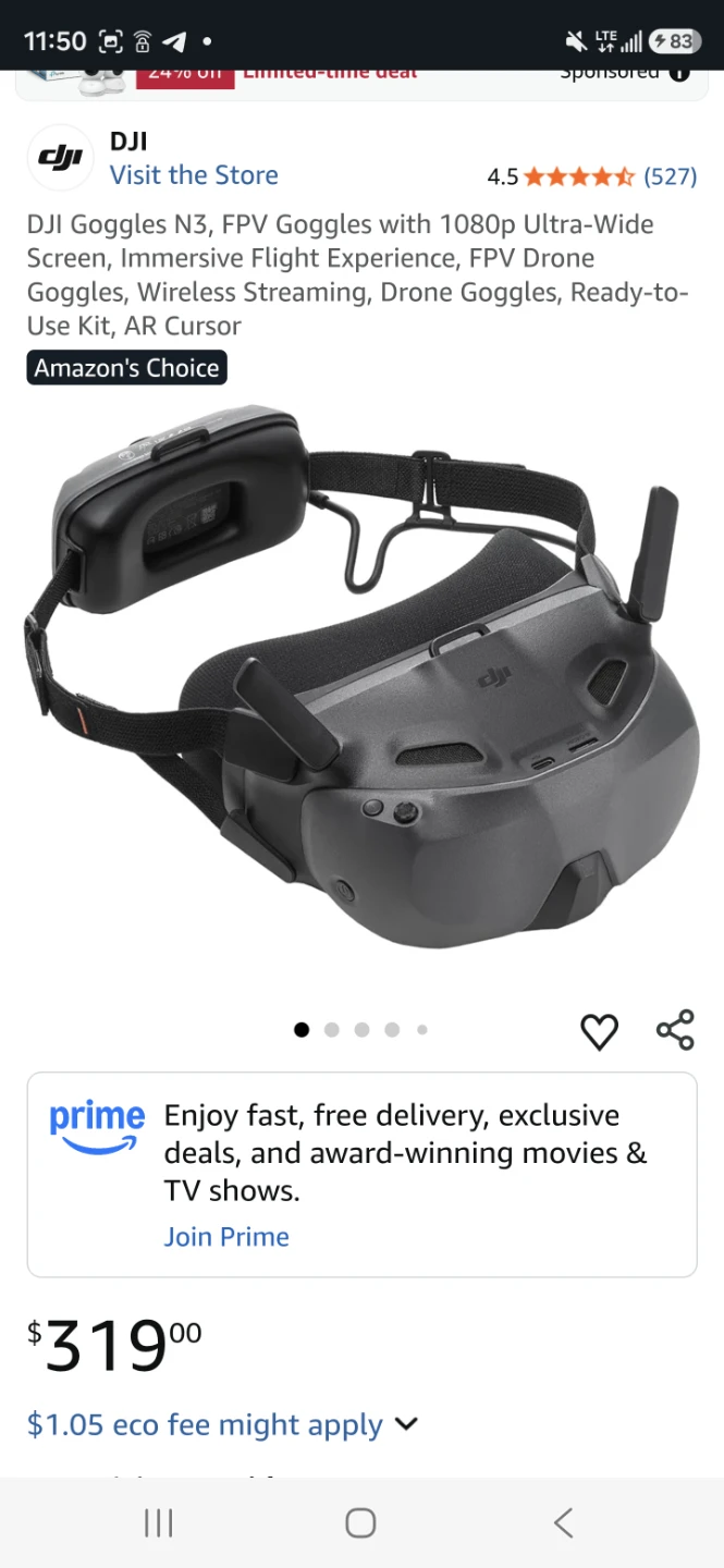 DJI Goggles N3 FPV Drone Goggles