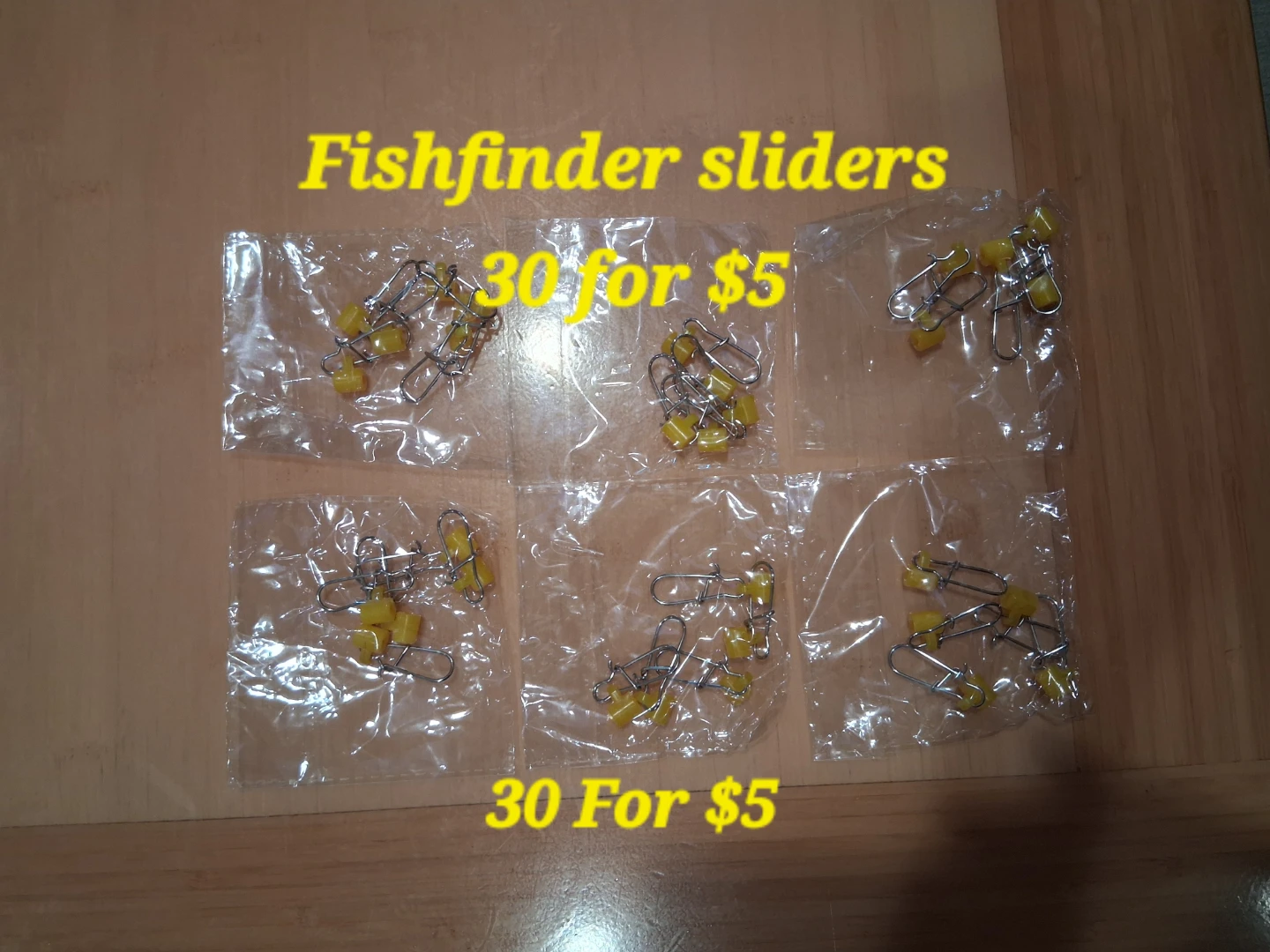 Fishfinder sliders, 30 count