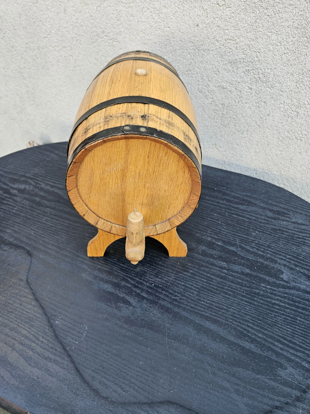 Wooden Barrel Dispenser with Stand - photo 2