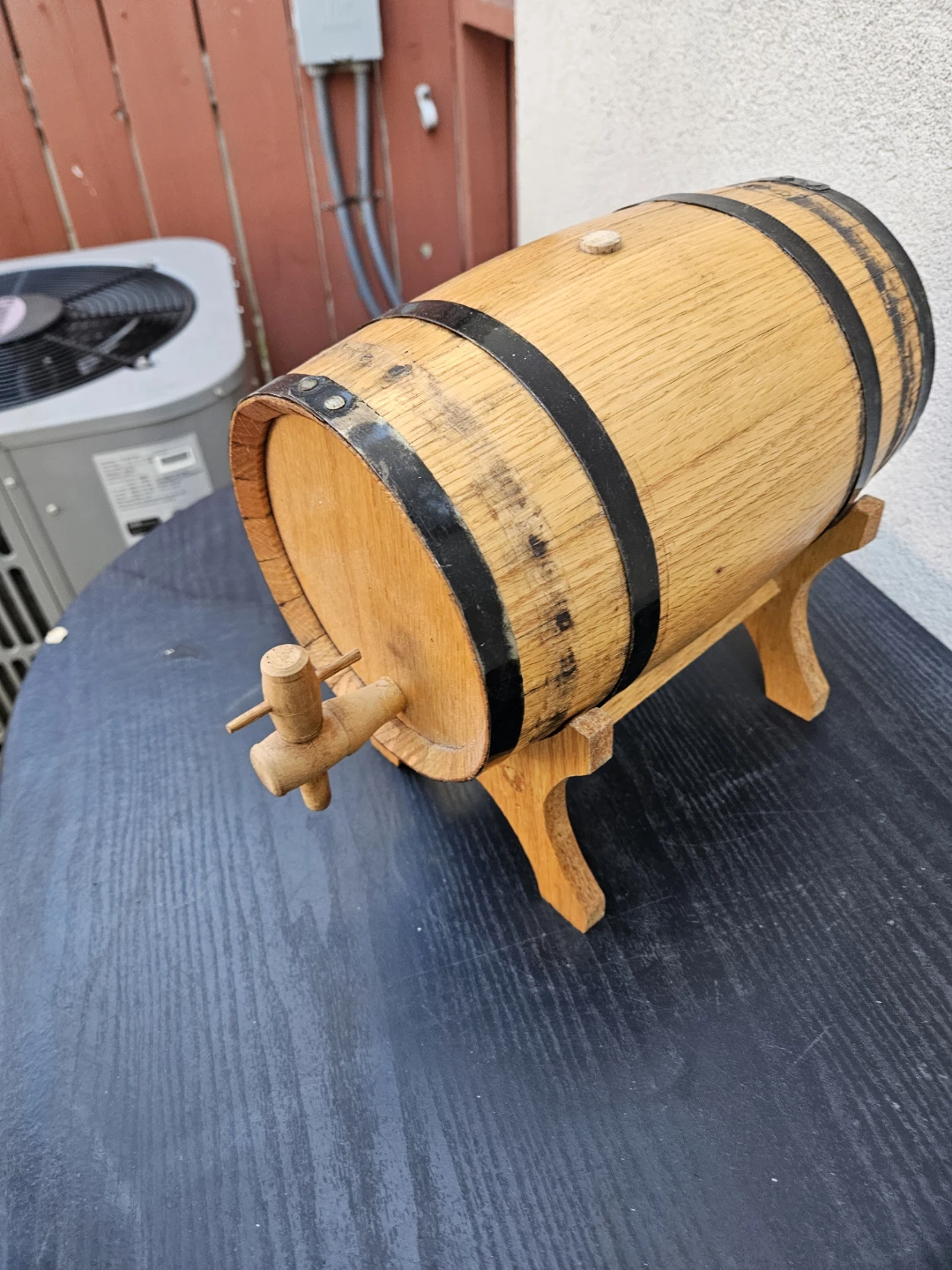 Wooden Barrel Dispenser with Stand - photo 3