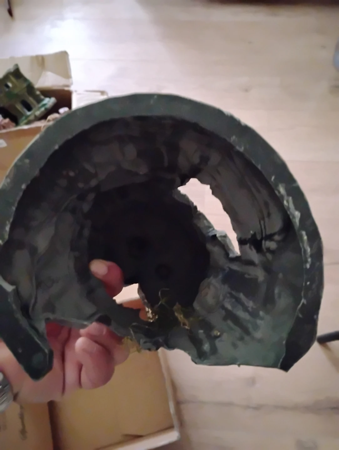 Distressed Bell Ornament with Moss Detail - photo 3