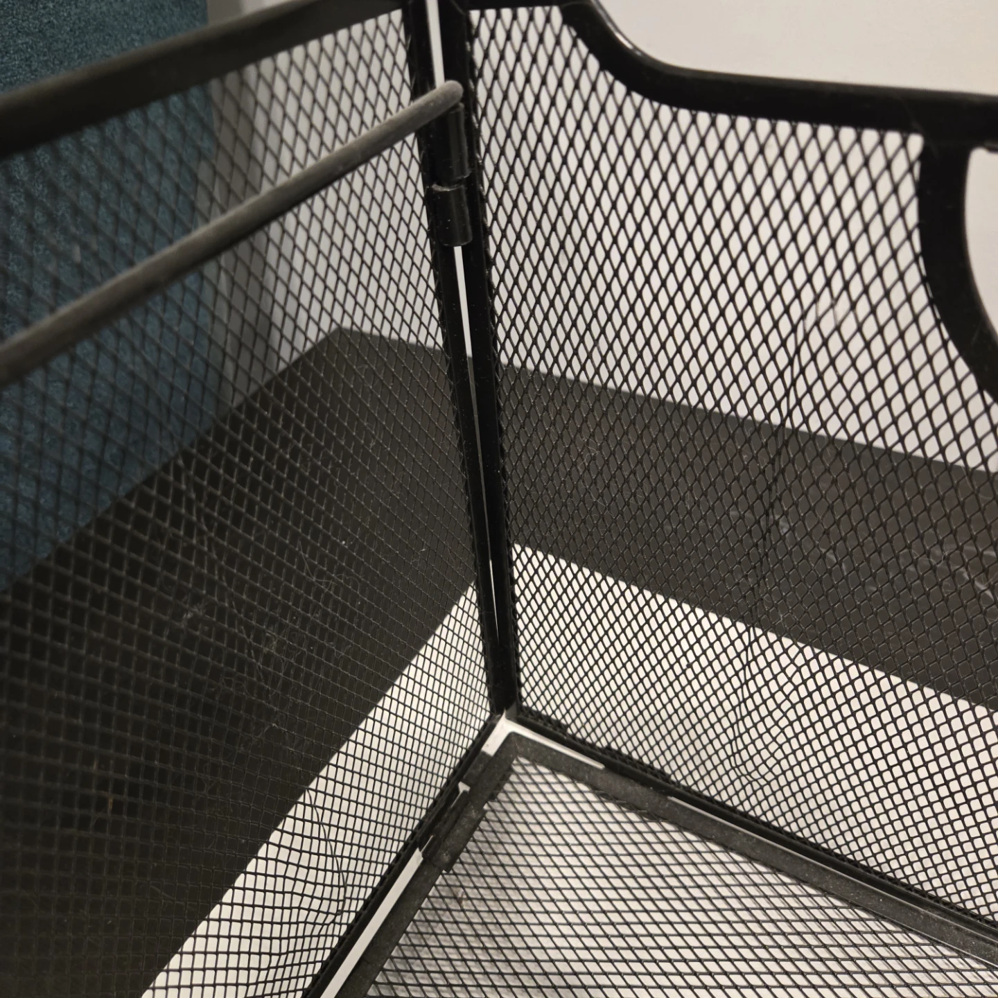 Black Mesh Storage Basket with Handles - photo 3