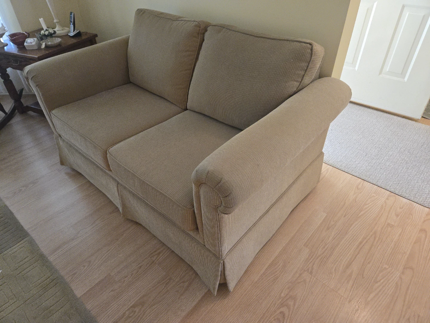 Beige Loveseat Sofa - photo 2