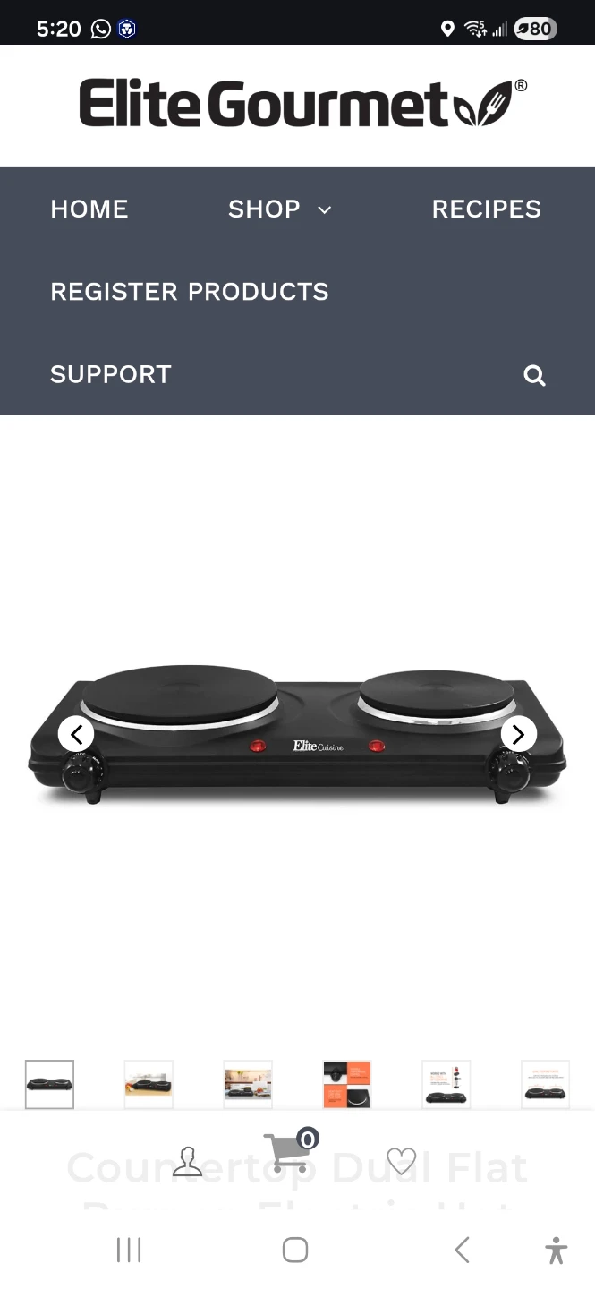 Elite Gourmet Electric Double Buffet Burner - photo 2