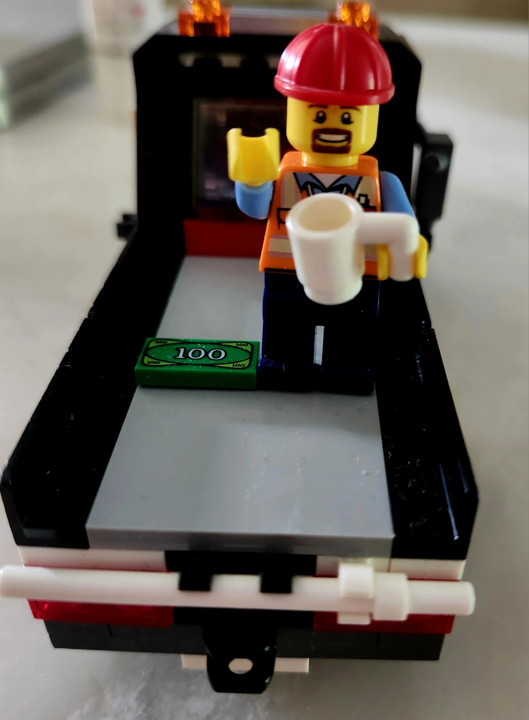 LEGO Racing Truck with Construction Minifigure