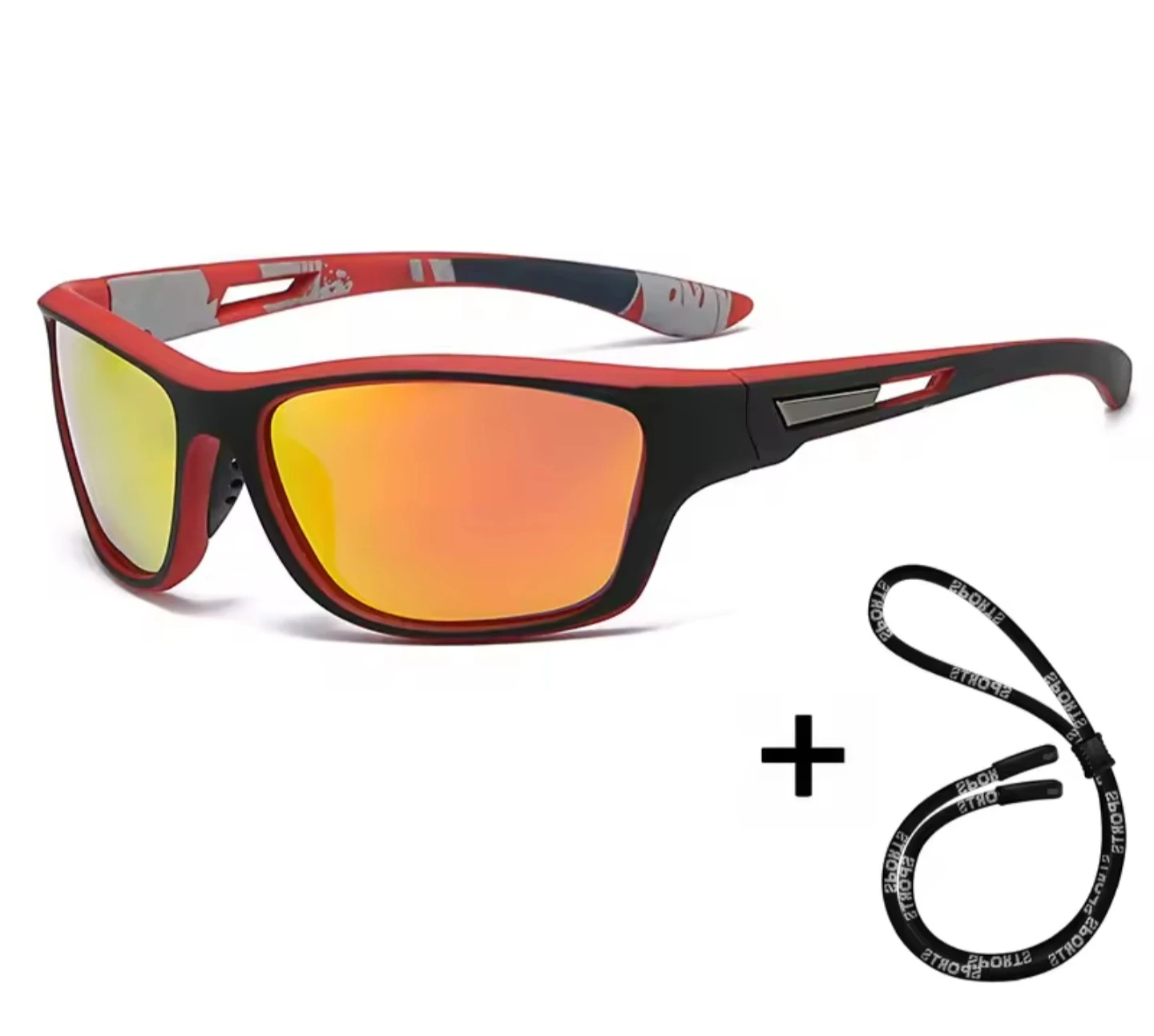 Polarized Sports Sunglasses with Neck Strap