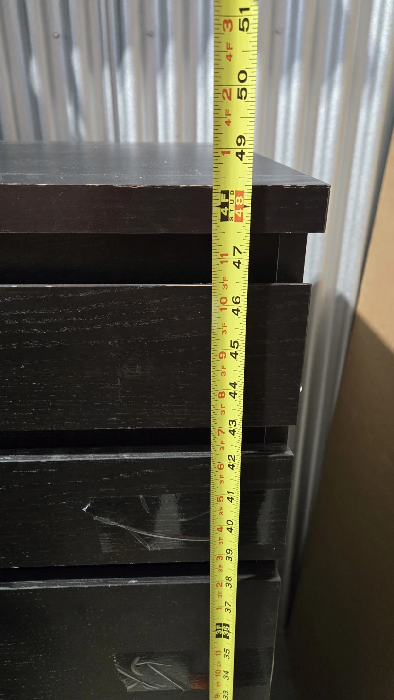 Black 7-Drawer Dresser with mirror - photo 3