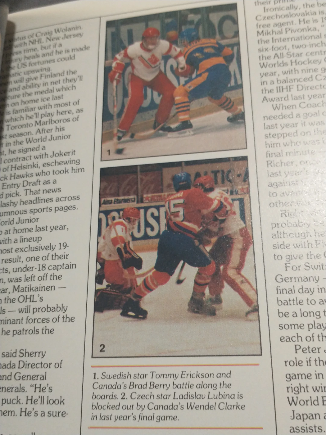 Beautiful 1986 World Junior Hockey Championship Programme - photo 3