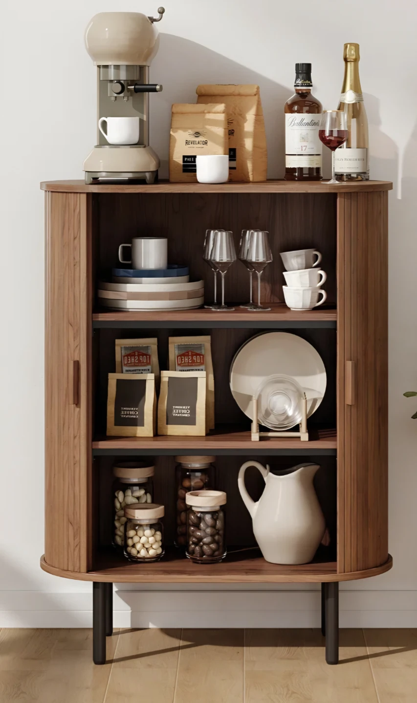 NEW Walnut Roller Cabinet with Sliding Doors - photo 3